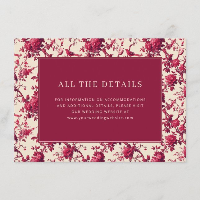 Elegant Floral Wedding Invitation Card (Front)