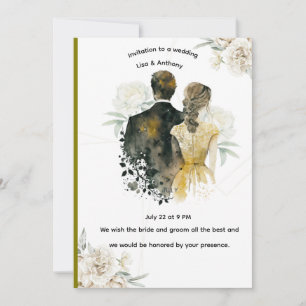 Elegant Floral Wedding Invitation Card
