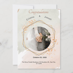 Elegant Floral Wedding Invitation Customisable