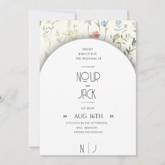 Elegant Floral Wedding Invitation – Customizable W