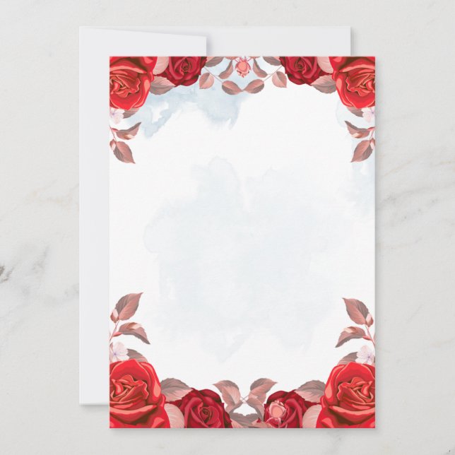 Elegant Floral Wedding Invitation Design (Front)
