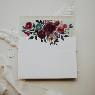 Elegant Floral Wedding Invitation Envelope