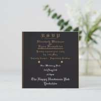 Elegant Floral Wedding Invitation Gold & Silver