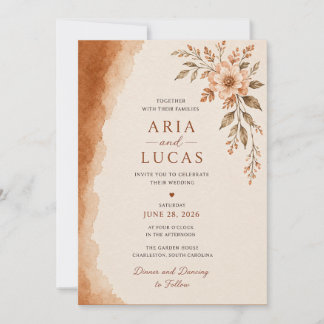 Elegant Floral Wedding Invitation Template