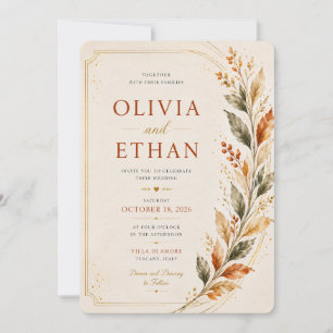 Elegant Floral Wedding Invitation Template