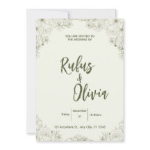 Elegant Floral Wedding Invitation | Vintage Botani