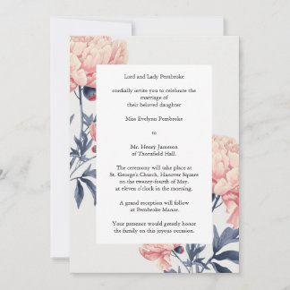 Elegant floral wedding invitations