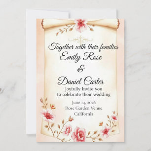 Elegant Floral Wedding Invitations