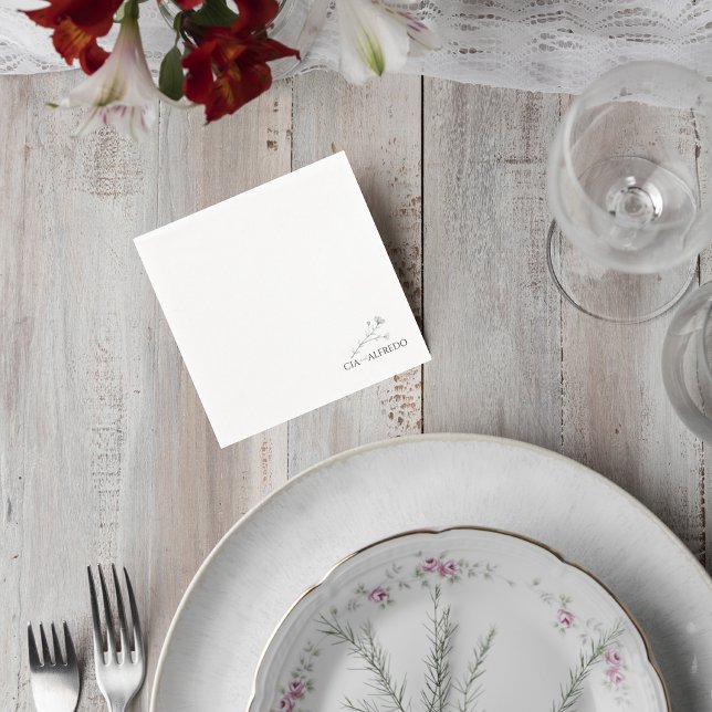 Elegant Floral Wedding Napkin (Creator Uploaded)