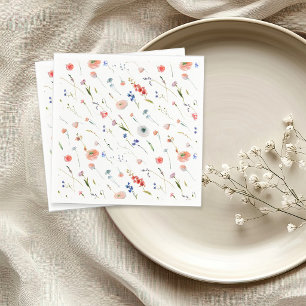 Elegant Floral Wedding Napkin