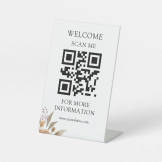Elegant Floral Wedding Pedestal Sign