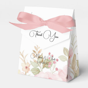 Elegant Floral Wedding Personalised Wedding Favour Box