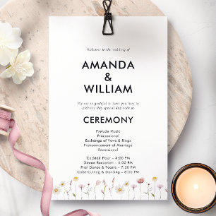 Elegant Floral Wedding Program