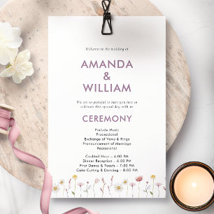 Elegant Floral Wedding Program