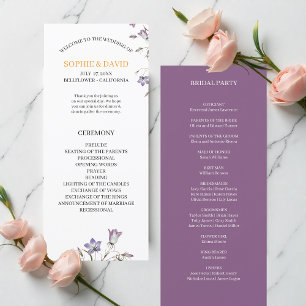 Elegant Floral Wedding Program