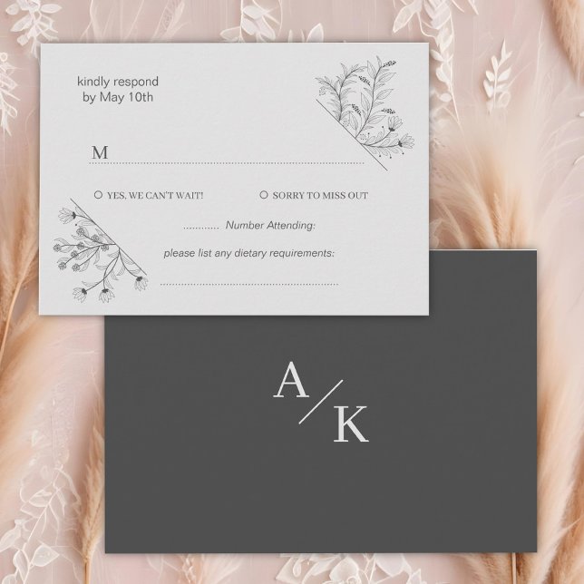 Elegant Floral Wedding  RSVP Card (Creator Uploaded)