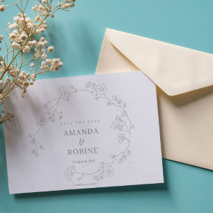 Elegant Floral Wedding Save The Date