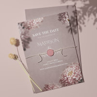Elegant Floral Wedding Save the Date Card