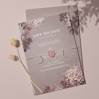 Elegant Floral Wedding Save the Date Card
