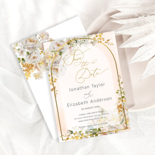 Elegant Floral Wedding Save the Date Card