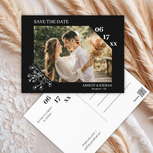 Elegant Floral Wedding Save the Date Postcard