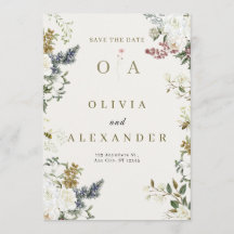 Elegant Floral Wedding Save the Date | Watercolor 