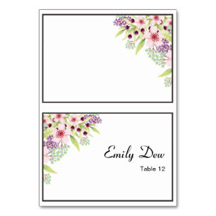 Elegant Floral Wedding Seating Place card
