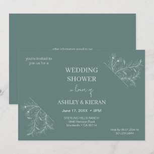 Elegant Floral "Wedding Shower" Invitation