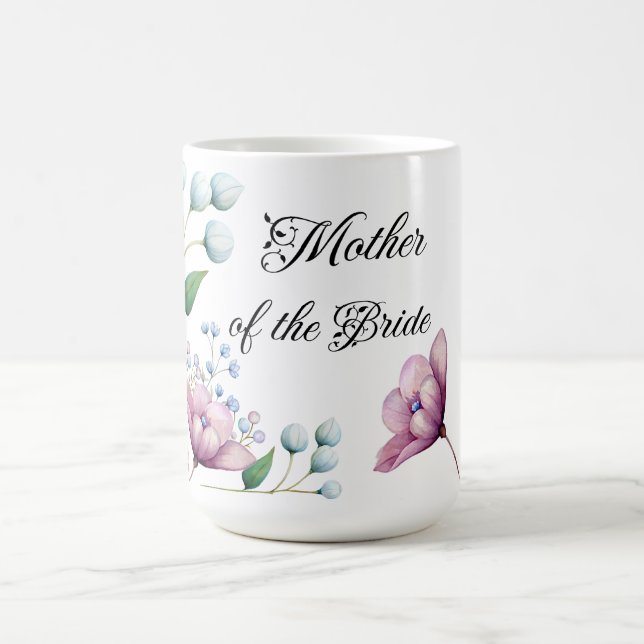 Elegant Floral Wedding Soft Botanical Romance Coffee Mug (Center)