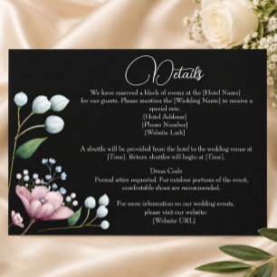 Elegant Floral Wedding Soft Botanical Romance Enclosure Card