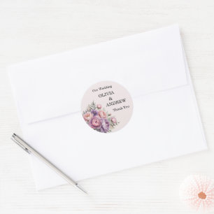 Elegant Floral Wedding Sticker for wedding