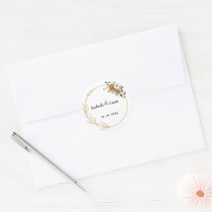 Elegant Floral Wedding Stickers