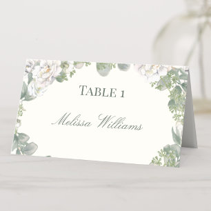 Elegant Floral Wedding Table Number Seating Place Card