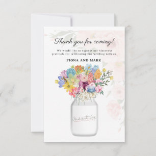 Elegant Floral Wedding Thank You Message 