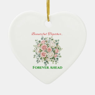 Elegant Floral Wedding Watch Ceramic Tree Decoration