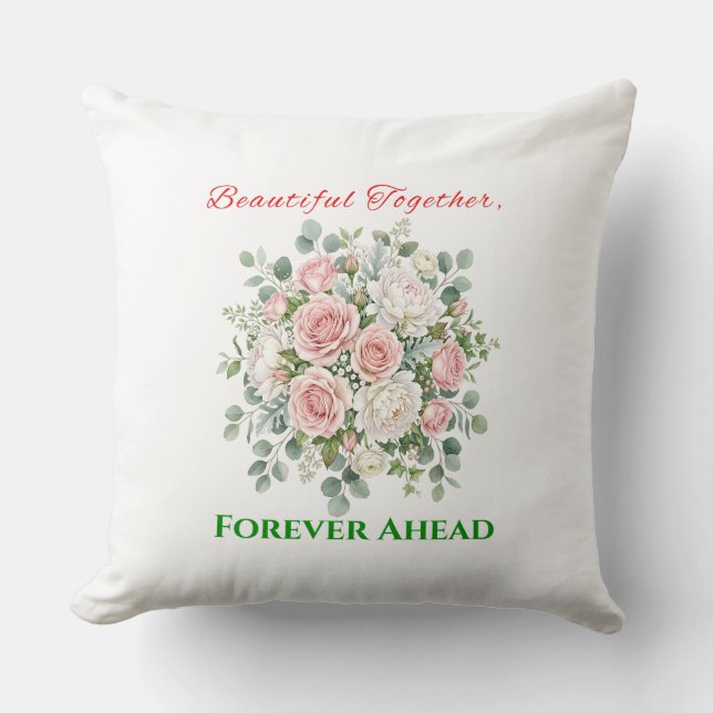 Elegant Floral Wedding Watch Cushion (Front)
