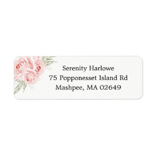 Elegant Floral Wedding Watercolor Blush Pink Roses
