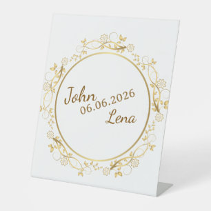 Elegant Floral Wedding Welcome Sign - Personalised