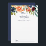Elegant Floral Wedding Well Wishes Advice Card<br><div class="desc">This elegant floral wedding well wishes advice card is perfect for a modern wedding. The design features neatly hand-drawn bouquets of pink, blush, yellow, burgundy, red, indigo flowers and green foliage, inspiring natural beauty. These cards are perfect for a wedding, bridal shower, baby shower, graduation party & more. Personalise the...</div>