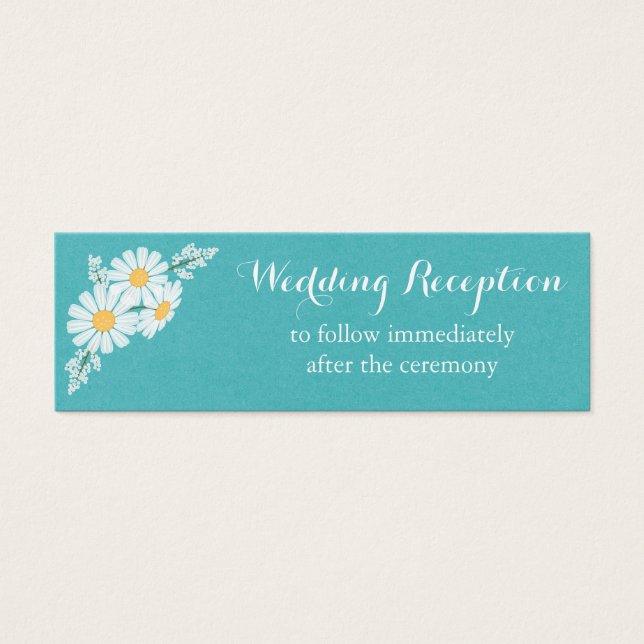 Elegant Floral White Daisies Wedding Reception (Front)