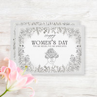 Elegant Floral Women's Day History Thank You Note