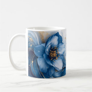Elegant Floral Wooden Tray & Matching Mug Set