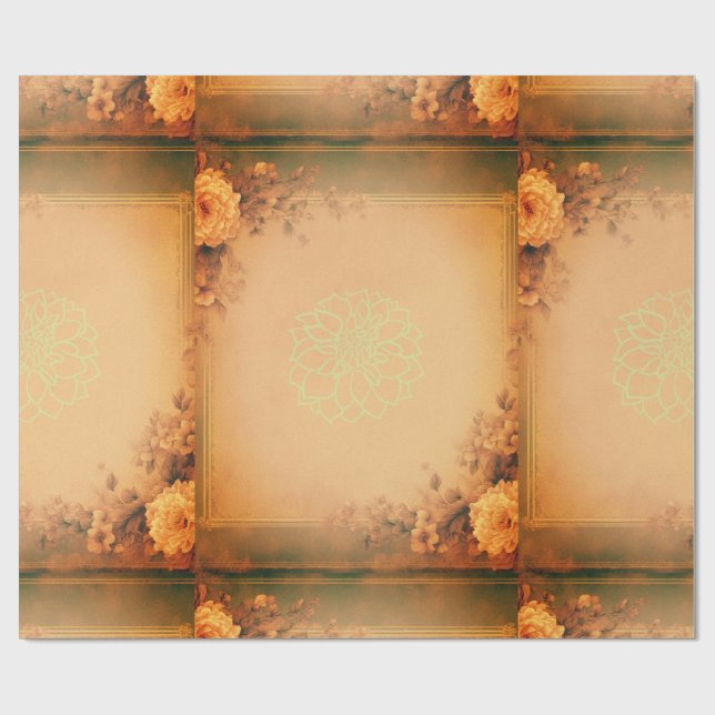 Elegant Floral Wrapping Paper (Flat)