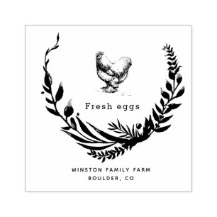 Elegant Floral Wreath Egg Carton Stamp