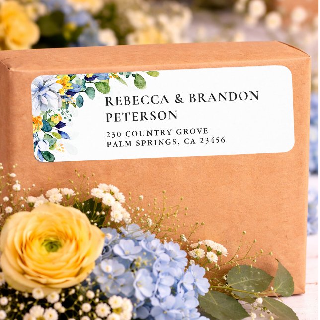 Elegant floral yellow white blue wedding  (Creator Uploaded)