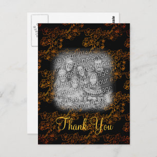 Elegant Floral Your Photo Thank You  Postcard
