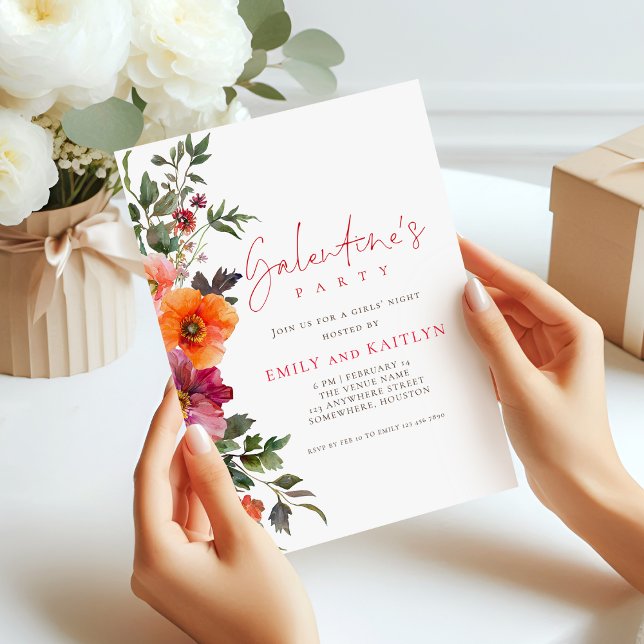 Elegant Florals Galentines Party  Invitation (Creator Uploaded)