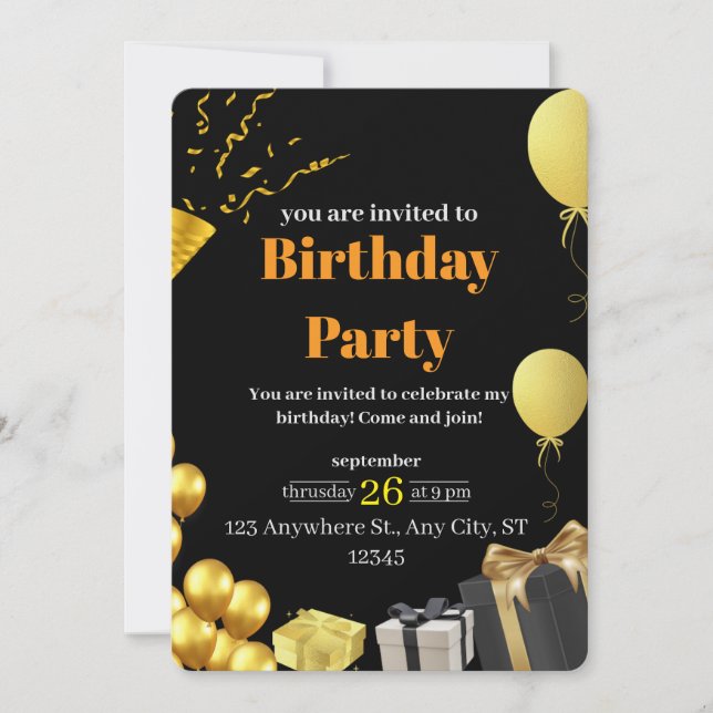 Elegant Florals: Minimalist Birthday Card (Front)