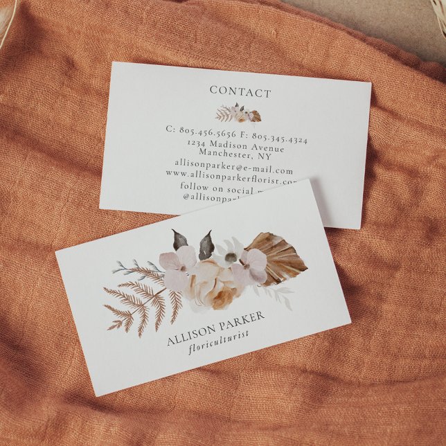 Elegant Florist Floriculturist Business Card (Creator Uploaded)