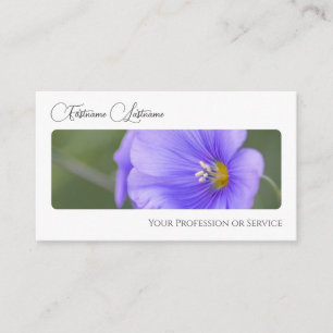 Elegant florist flower blossom calligraphy QR-Code Business Card